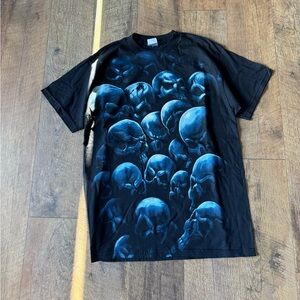 skull all over print tshirt